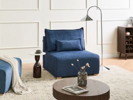 JORVEX Fabric 1 Seat Section Chaise Longue - Blue