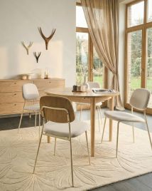 JAHIVO Jute Rug- Light Beige, 80cm