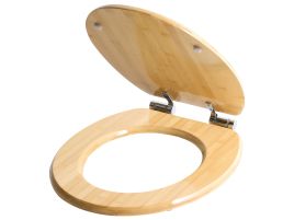 GORRINGDON Bamboo Wood Toilet Seat - Light Brown