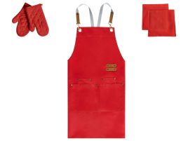 LOCKMERE Kitchen Textiles Set - Red