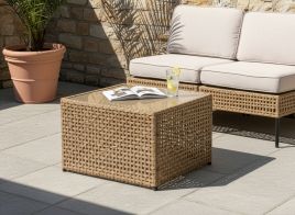 CEFARO Rattan Garden Table - Beige