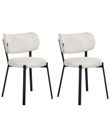FLEETMERE Fabric Dining Chairs - Set of 2 Light - Beige