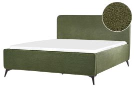 VALAGNA Bedframe Boucle 160 x 200cm EU Kingsize Bed Dark Green