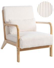 GREYCOMBE Fabric Armchair - White