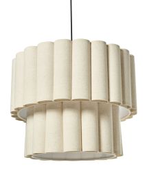 CARDWELLFaux Linen Pendant Lamp - Light Beige