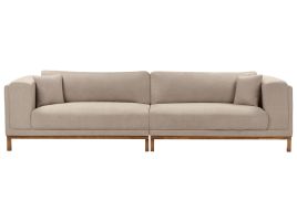 4 Seater Fabric Sofa Taupe VENG