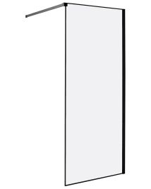 Shower Screen WASPAM 80 x 190 cm Black