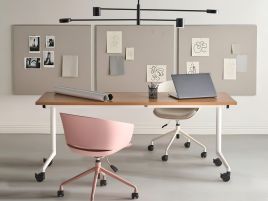 FEYARO Foldable Office Desk - Brown, 180cm