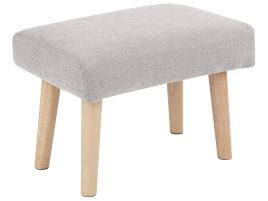 Fabric Footstool Light Grey TAKOMA II