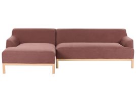 Right Hand Fabric Corner Sofa Burgundy SOSJO