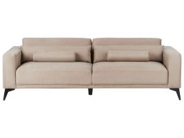 3 Seater Fabric Sofa Taupe ANGE