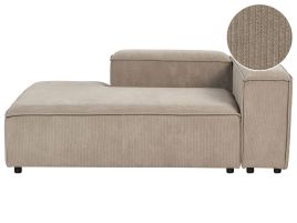 Right Hand Jumbo Cord Chaise Lounge Taupe ARDAL