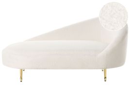 VARLEAS Right Hand Boucle Chaise Lounge Off White
