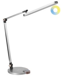 BURNHAM Desk Lamp with Wireless Charger - Grey