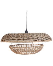 Pendant Lamp KIDEPO Paper Brown