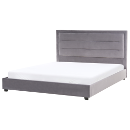 AURENNE Super Kingsize Velvet Waterbed - Dark Grey