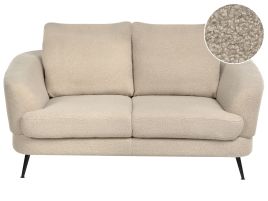 NEWHAVENLEIGH Boucle Fabric 2 Seater Sofa - Light Beige
