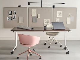 FEYARO Foldable Office Desk - Dark Brown, 180cm