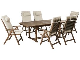 BALSA 6 Seater Garden Dining Set - Taupe