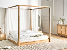 DIXUFA Super Kingsize Rubberwood Bedframe - Light Brown