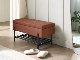 BOMAXI Ottoman Storage Bench - Golden Brown