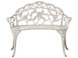 HOVENDEN Metal Garden Bench - White