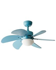 LORAG Ceiling Fan with Light Blue