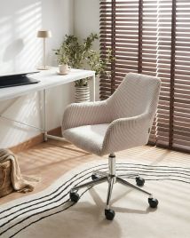 KASERO Corduroy Office Chair - Taupe