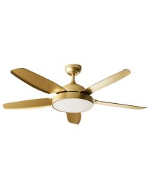 SYDENLEIGH Ceiling Fan with Light - Brass