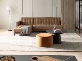 JAHIVO Jute Rug- Beige and Black, 80cm