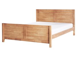 COVEI Bedframe Wood 160 x 200cm EU Kingsize Bed Light Wood