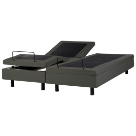 DEKU Super King Fabric Adjustable Bed without Headboard - Dark Grey