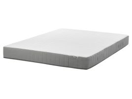 POUFFY Memory Foam Pocket Spring Mattress Medium 160 x 200cm EU Kingsize - White with Grey