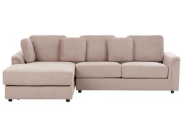 Right Hand Fabric Corner Sofa Taupe KOHLO