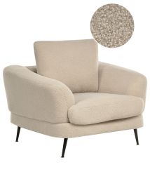 NEWHAVENLEIGH Boucle Fabric Armchair - Light Beige