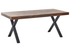 Dining Table CLIFTON Dark Brown 180 cm 90 cm Pine Wood
