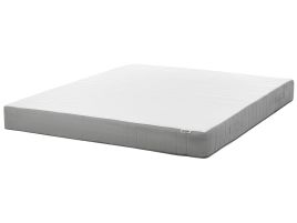 POUFFY Memory Foam Pocket Spring Mattress Medium 180 x 200cm Super Kingsize - White with Grey