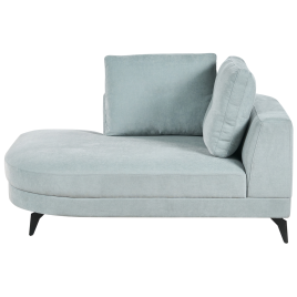 NORALITH Chenille Right Hand Chaise Longue - Light Blue