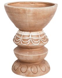 Plant Pot DISPORUM Ceramic 29 cm Light Brown