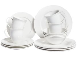 Set of 16 Dinnerware ELDERBERRY Porcelain White