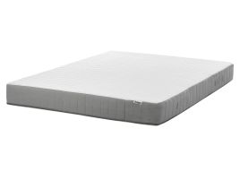 FUSHY Memory Foam Pocket Spring Mattress Medium 160 x 200cm EU Kingsize - White with Grey