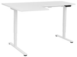 Electric Adjustable Left Corner Desk 160 x 59 cm White DESTINES