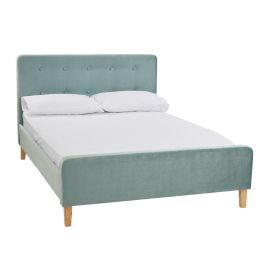 Pierre Aqua Velvet Bed Frame - Double 4ft6