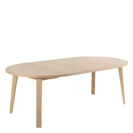 RAVELLY Oval-Shape Extendable Dining Table - Light Oak