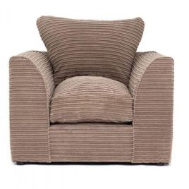 PORTO Jumbo Cord Armchair - Brown