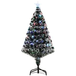 Debbie 4ft 120cm Green White Artificial Christmas Tree W Prelit LED