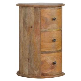 NYBORG Natural Finish Chest of Drawers - Small-sized, 3 Drawers, Ready Assembled