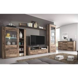 Rainbow 44 Sideboard Display Cabinet - Oak Satin