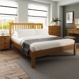 Cardano 5FT Kingsize Bed Frame - Rustic Oak