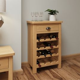 Herman Wine Cabinet - Rustic Oak
